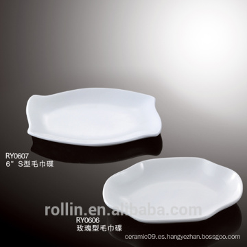 Chaozhou barato porcelana blanca toalla plato